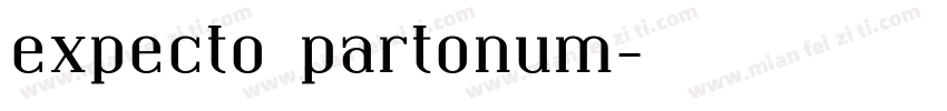 expecto partonum字体转换